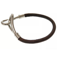 Hermes Jumbo Hook Bracelet-Jewelry, Watches, & Sunglasses-Hermes-Dark Brown-JustGorgeousStudio.com
