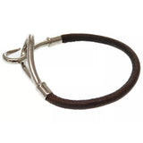Hermes Jumbo Hook Bracelet-Jewelry, Watches, & Sunglasses-Hermes-Dark Brown-JustGorgeousStudio.com