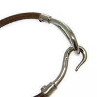 Hermes Jumbo Hook Bracelet-Jewelry, Watches, & Sunglasses-Hermes-Dark Brown-JustGorgeousStudio.com