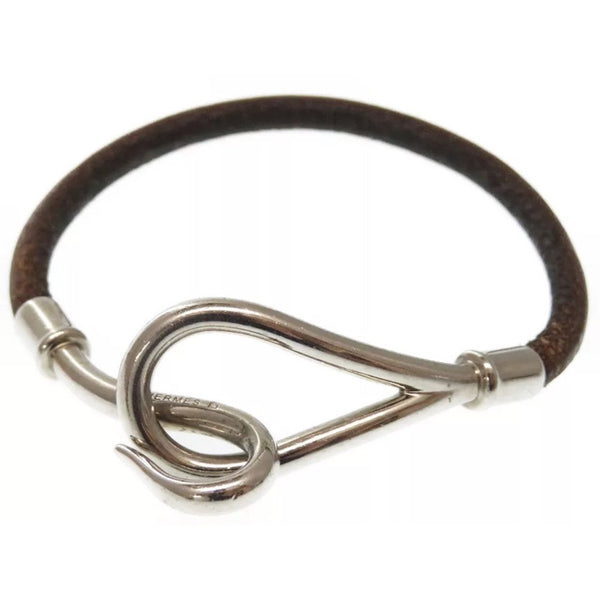 Hermes Jumbo Hook Bracelet-Jewelry, Watches, & Sunglasses-Hermes-Dark Brown-JustGorgeousStudio.com
