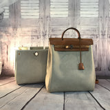Hermes Toile Herbag Backpack-Bags-Hermes-Tan-JustGorgeousStudio.com