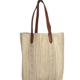 Hermès Toile Rouched Tote-Bags-Hermes-tan/linen-JustGorgeousStudio.com