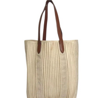 Hermès Toile Rouched Tote-Bags-Hermes-tan/linen-JustGorgeousStudio.com