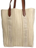 Hermès Toile Rouched Tote-Bags-Hermes-tan/linen-JustGorgeousStudio.com