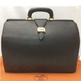 Hermes Vintage Doctor Bag-Bags-Hermes-Black/Gold-JustGorgeousStudio.com