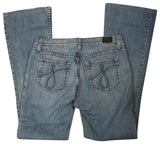Juicy Couture Medium Wash Flare Leg Jeans Size 25-Clothing, Shoes & Accessories-Juicy Couture-Blue-JustGorgeousStudio.com