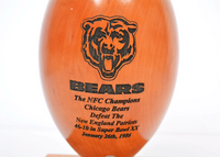 Limited Edition Superbowl 1986 Bears V Patriots-Sports Memorabilia-Just Gorgeous Studio-Brown-JustGorgeousStudio.com