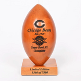 Limited Edition Superbowl 1986 Bears V Patriots-Sports Memorabilia-Just Gorgeous Studio-Brown-JustGorgeousStudio.com
