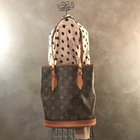Louis Vuitton Bucket PM or GM-Bags-Louis Vuitton-PM/Small-Brown-JustGorgeousStudio.com