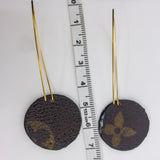 Louis Vuitton Canvas Handmade Earrings-Custom Made-Just Gorgeous Studio-Brown/Gold-JustGorgeousStudio.com