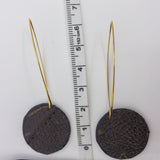 Louis Vuitton Canvas Handmade Earrings-Custom Made-Just Gorgeous Studio-Brown/Gold-JustGorgeousStudio.com