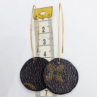 Louis Vuitton Canvas Handmade Earrings-Custom Made-Just Gorgeous Studio-Brown/Gold-JustGorgeousStudio.com