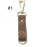 Louis Vuitton Canvas Keychain Clips-Custom Made-Just Gorgeous Studio-#1-Brown-JustGorgeousStudio.com