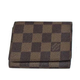 Louis Vuitton Card Wallet Damier Ébène-Wallets & Clutches-Louis Vuitton-Brown-JustGorgeousStudio.com