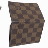 Louis Vuitton Card Wallet Damier Ébène-Wallets & Clutches-Louis Vuitton-Brown-JustGorgeousStudio.com
