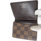 Louis Vuitton Card Wallet Damier Ébène-Wallets & Clutches-Louis Vuitton-Brown-JustGorgeousStudio.com