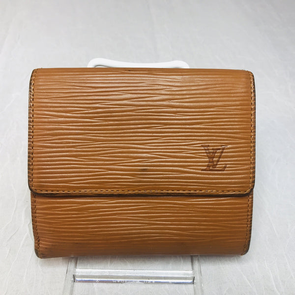 Louis Vuitton Epi Leather Trifold Wallet-Wallets & Clutches-Louis Vuitton-Fawn/Red/Orange/Brown-JustGorgeousStudio.com
