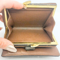 Louis Vuitton French Purse Kisslock Wallet CA1023-Wallets & Clutches-Louis Vuitton-Brown-JustGorgeousStudio.com