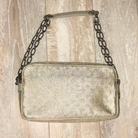Louis Vuitton Idylle Monogram Canvas Shine McKenna Shoulder Bag-Bags-Louis Vuitton-Creme/Silver/Gold-JustGorgeousStudio.com