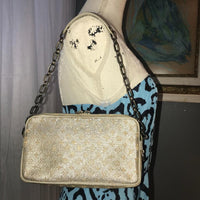 Louis Vuitton Idylle Monogram Canvas Shine McKenna Shoulder Bag-Bags-Louis Vuitton-Creme/Silver/Gold-JustGorgeousStudio.com