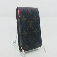Louis Vuitton LV Monogram Case Holder: Phone, Cards, Cash, Cigarettes, Small Items-Lock & Key, Key Holders, Luggage Tags-Louis Vuitton-Brown-JustGorgeousStudio.com