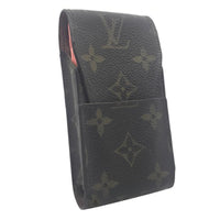 Louis Vuitton LV Monogram Case Holder: Phone, Cards, Cash, Cigarettes, Small Items-Lock & Key, Key Holders, Luggage Tags-Louis Vuitton-Brown-JustGorgeousStudio.com