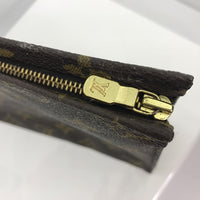 Louis Vuitton LV Monogram Travel Pouch-Wallets & Clutches-Louis Vuitton-Brown/tan/gold-JustGorgeousStudio.com