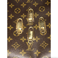 Louis Vuitton Lock & Key Set: Speedy, Alma, Neverfull, Keepall, Bandoliere, Doctor Bag-Lock & Key, Key Holders, Luggage Tags-Louis Vuitton-Brass-JustGorgeousStudio.com