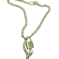 Louis Vuitton Lock & Key Gold Necklace – Little Paris Collective