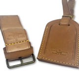 Louis Vuitton Luggage Tag-3 Pieces-Lock & Key, Key Holders, Luggage Tags-Louis Vuitton-Tan-JustGorgeousStudio.com