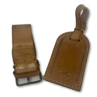Louis Vuitton Luggage Tag-3 Pieces-Lock & Key, Key Holders, Luggage Tags-Louis Vuitton-Tan-JustGorgeousStudio.com
