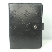 Louis Vuitton Matte Black Monogram Vernis Agenda PM-Agenda, Books, and Writing-Louis Vuitton-Black-JustGorgeousStudio.com