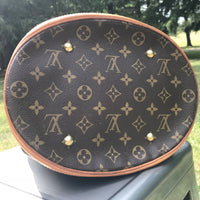 Louis Vuitton Monogram Bucket GM-Bags-Louis Vuitton-Brown-JustGorgeousStudio.com