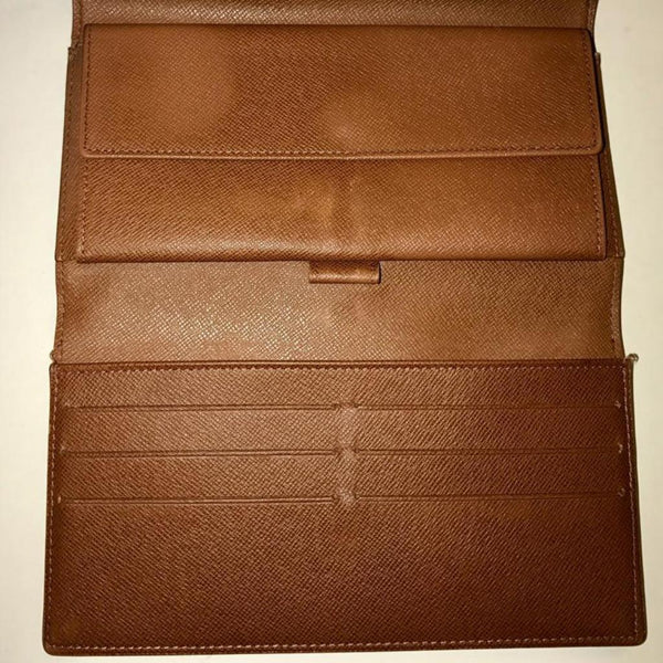 Louis Vuitton Monogram Leather Checkbook Wallet