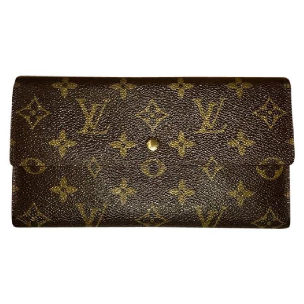 Louis Vuitton Wallet Purse Monogram Brown Woman unisex Authentic Used T6512