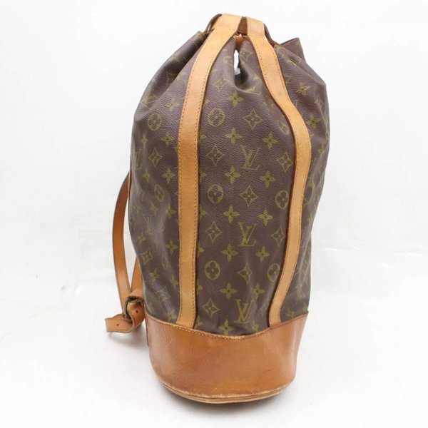 Monogram Canvas Leather Randonnée Backpack (Authentic)