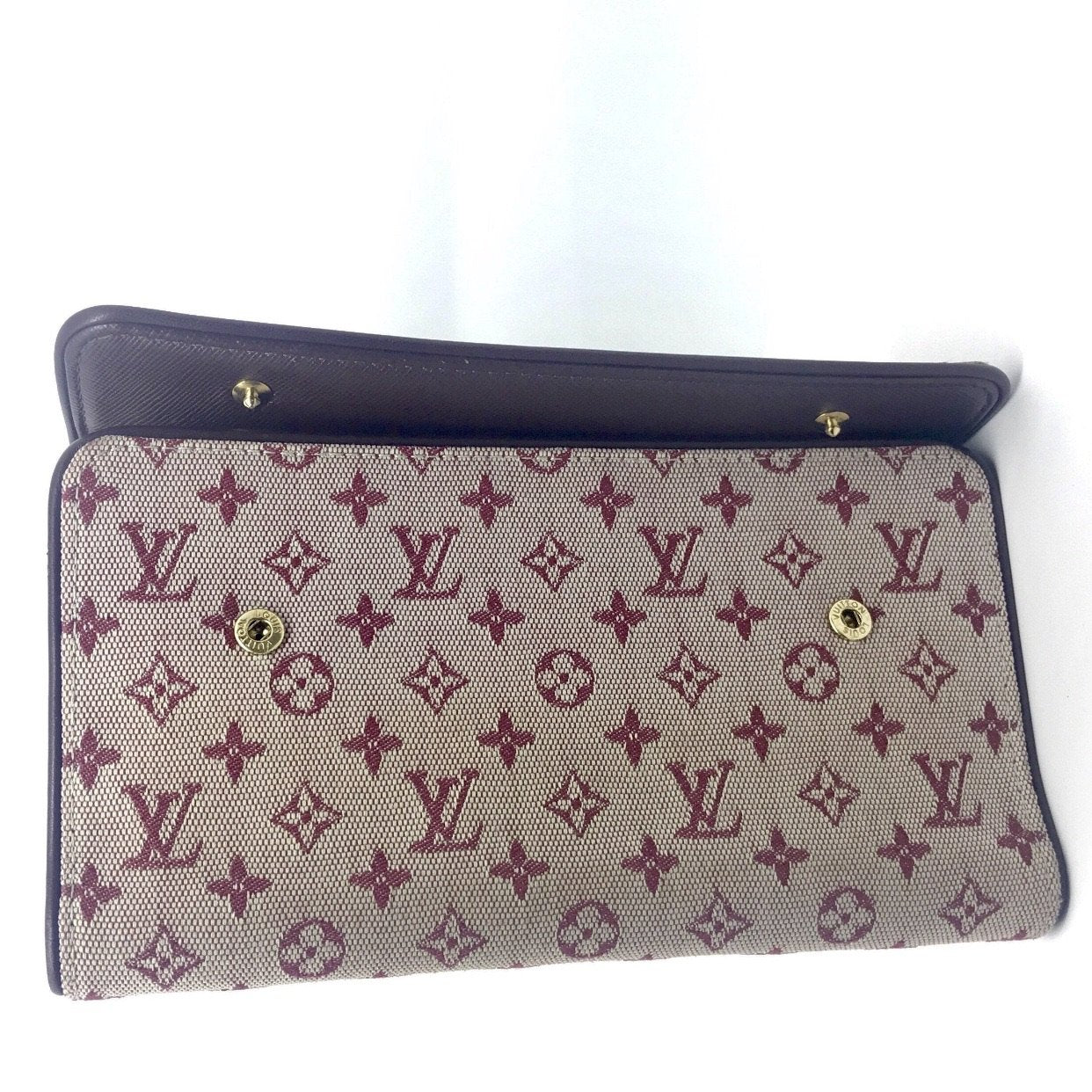 Louis Vuitton Cerise Monogram Mini Lin Sarah Long Wallet 138lvs429