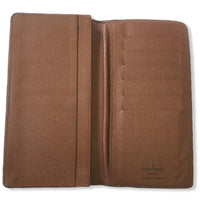 LOUIS VUITTON 4 Set Long Bifold Wallet Purse Monogram Leather Brown 61MX830