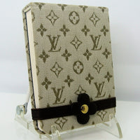 Louis Vuitton Monogram Mini Lin Idylle Notebook-Agenda, Books, and Writing-Louis Vuitton-Tan-JustGorgeousStudio.com