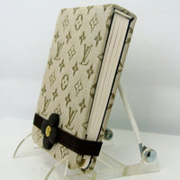 Louis Vuitton Monogram Mini Lin Idylle Notebook-Agenda, Books, and Writing-Louis Vuitton-Tan-JustGorgeousStudio.com