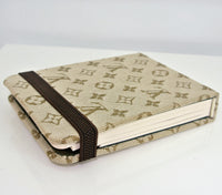 Louis Vuitton Monogram Mini Lin Idylle Notebook-Agenda, Books, and Writing-Louis Vuitton-Tan-JustGorgeousStudio.com