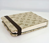 Louis Vuitton Monogram Mini Lin Idylle Notebook-Agenda, Books, and Writing-Louis Vuitton-Tan-JustGorgeousStudio.com