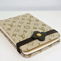 Louis Vuitton Monogram Mini Lin Idylle Notebook-Agenda, Books, and Writing-Louis Vuitton-Tan-JustGorgeousStudio.com