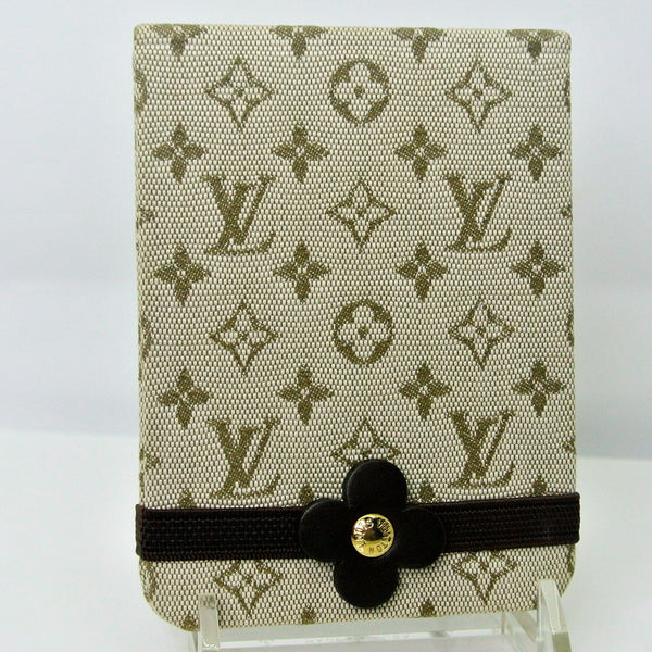 Louis Vuitton Monogram Mini Lin Idylle Notebook-Agenda, Books, and Writing-Louis Vuitton-Tan-JustGorgeousStudio.com