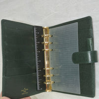 Louis Vuitton Monogram Taiga Agenda MM-Agenda, Books, and Writing-Louis Vuitton-Dark Green-JustGorgeousStudio.com