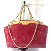 Louis Vuitton Monogram Vernis Brea MM Rose Framboise-Bags-Louis Vuitton-Rose-JustGorgeousStudio.com