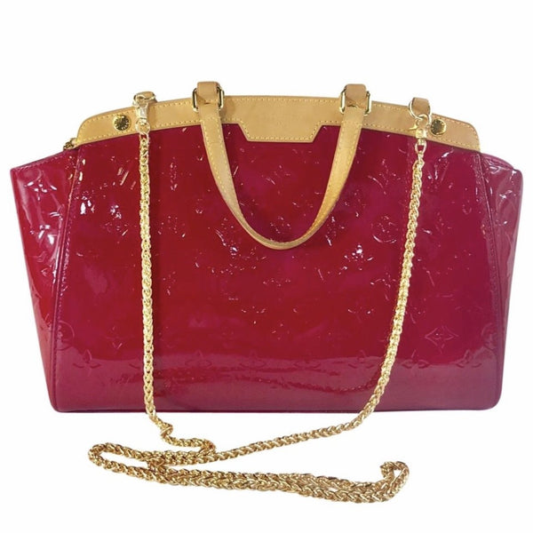 Louis Vuitton Monogram Vernis Brea MM Rose Framboise-Bags-Louis Vuitton-Rose-JustGorgeousStudio.com