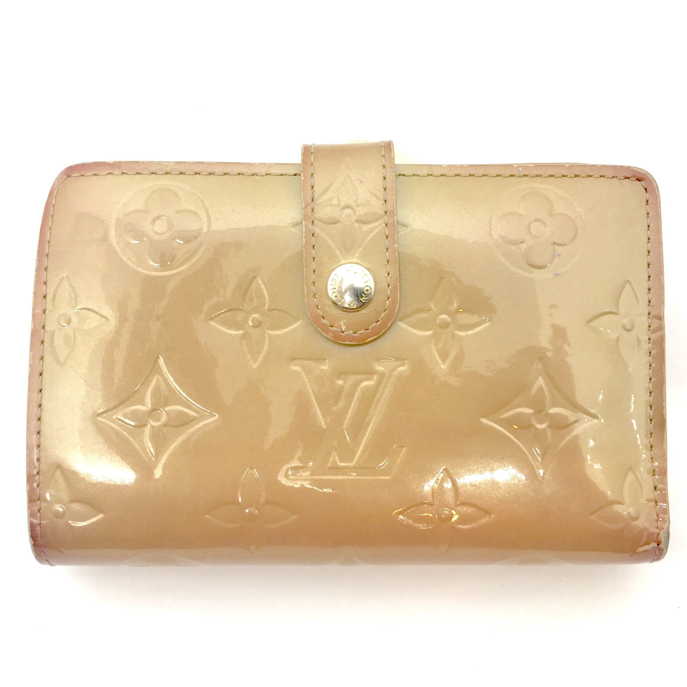 💯Auth Louis Vuitton LV Monogram Vernis Patent Leather French Purse Wallet