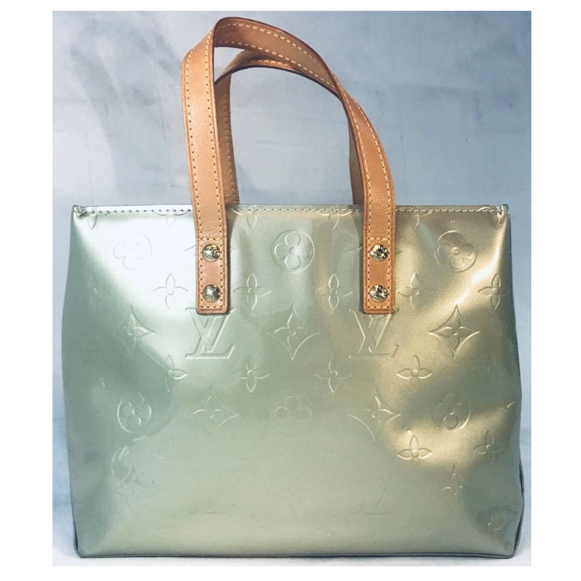 Louis Vuitton Neutral Vanilla Vernis Patent Leather Reade PM Mini Tote Bag