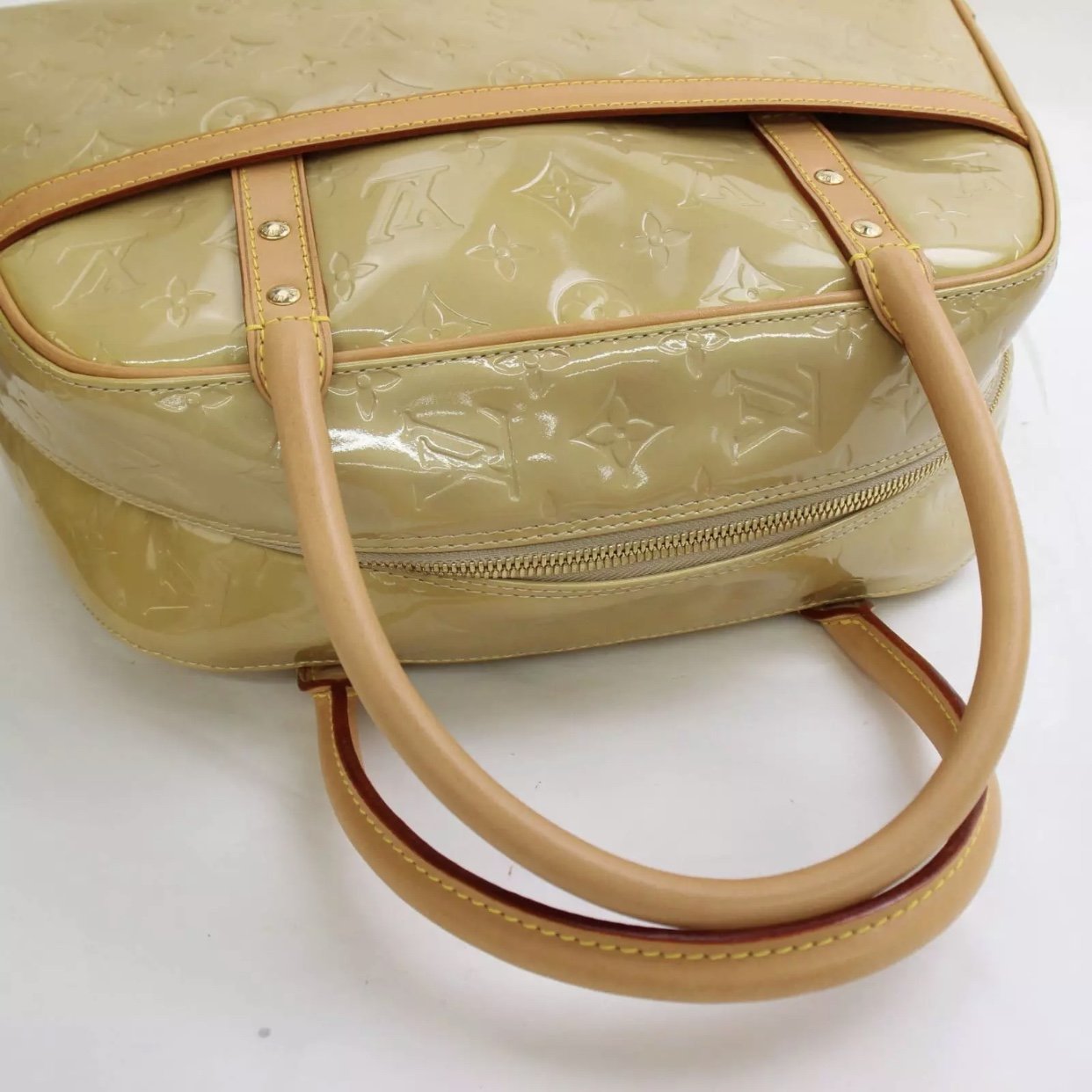 Tompkins square patent leather handbag Louis Vuitton Gold in